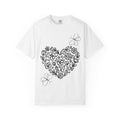 Floral Heart T-Shirt — Hand-Drawn Flower Heart Tee