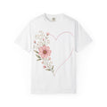 Floral Heart T-Shirt — Pink Wildflower Heart Tee (Valentine’s Day, Mother's Day Gift)